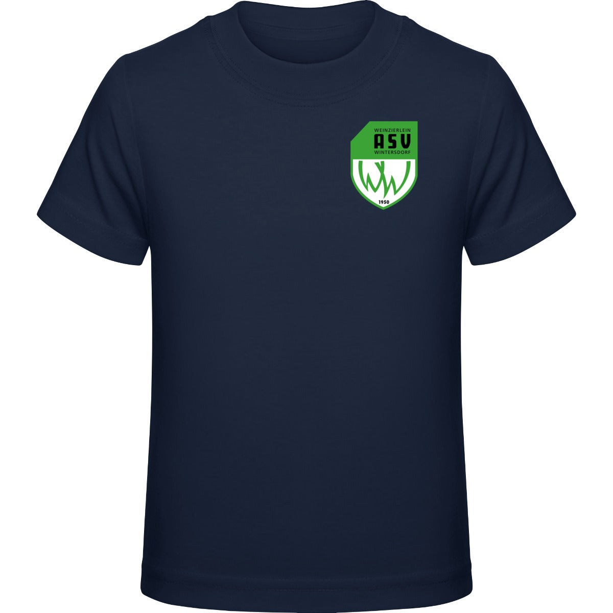 Kids Premium T-Shirt E399 – ASV-Wappen herzseitig Navy Vorderseite