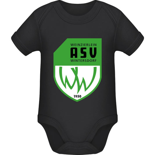 Baby Bugz Bodysuit BZ10 – ASV-Wappen mittig groß Black Vorderseite