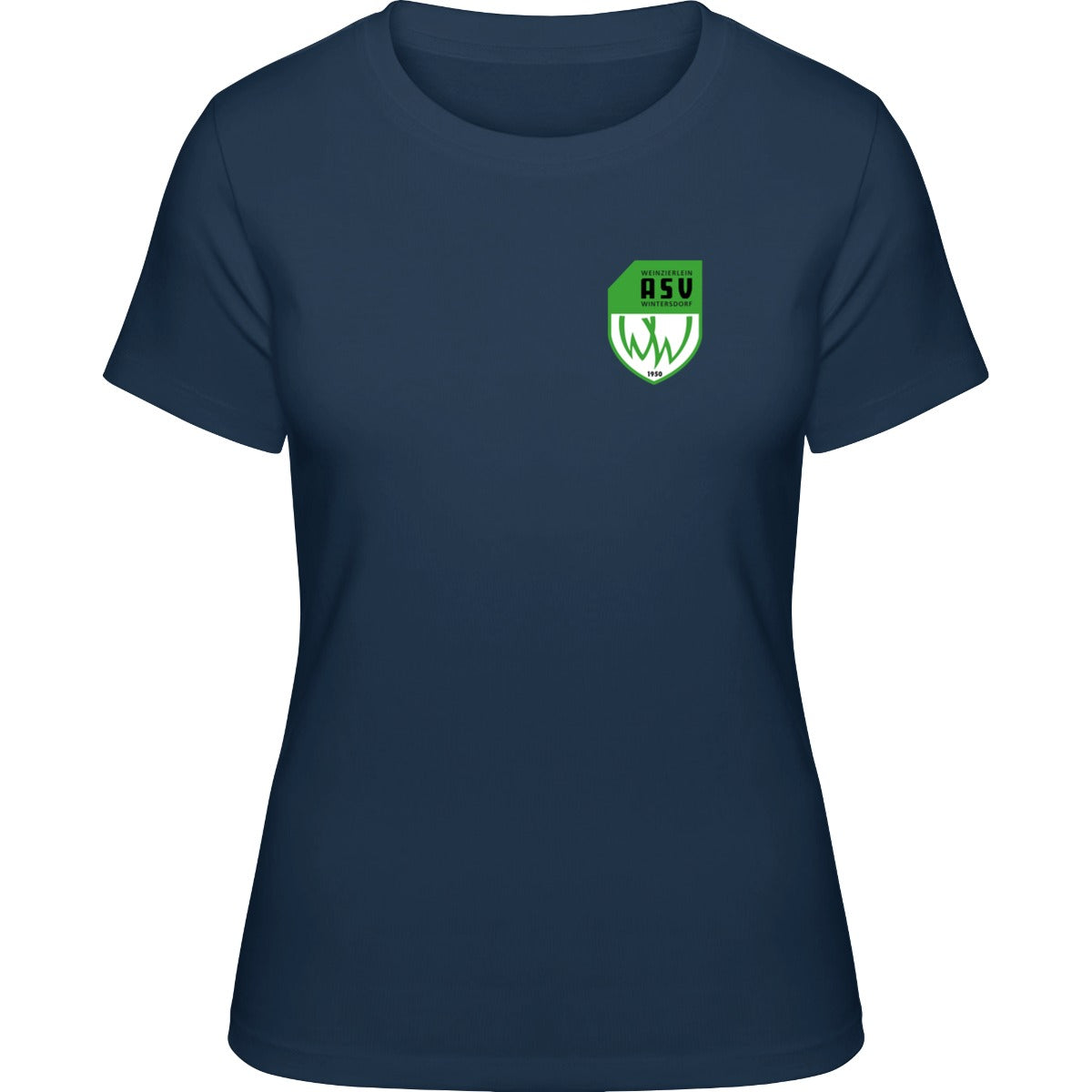 NO. 127 HAKRO DAMEN T-SHIRT CLASSIC – ASV-Wappen herzseitig Tinte Vorderseite