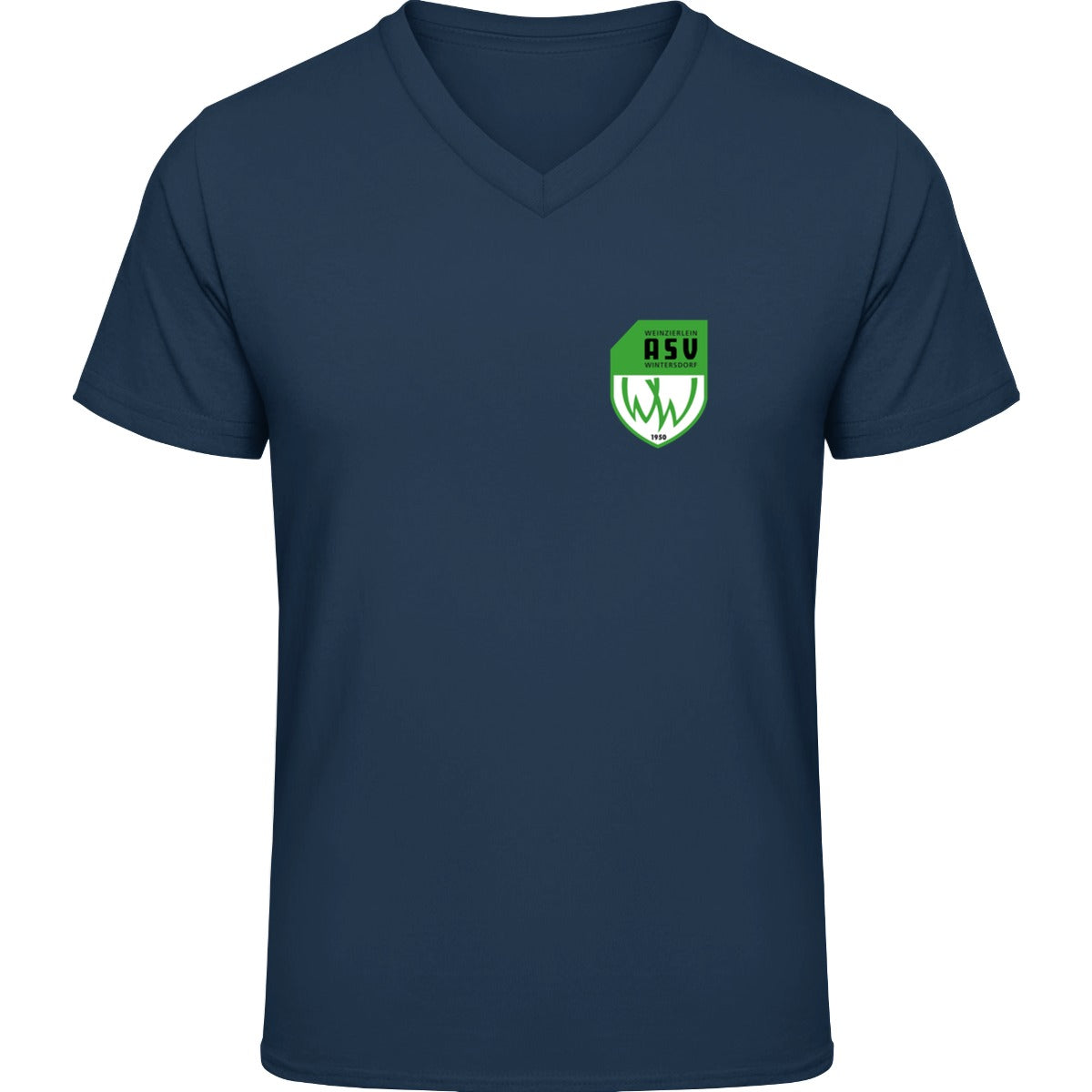 NO. 226 HAKRO V-SHIRT CLASSIC – ASV-Wappen herzseitig Tinte Vorderseite