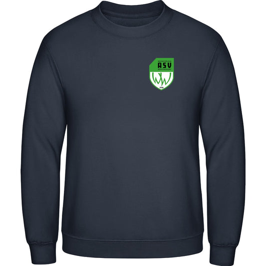AWDis Sweat Basic Sweatshirt Herren JH030 – ASV-Wappen herzseitig Black Smoke Vorderseite