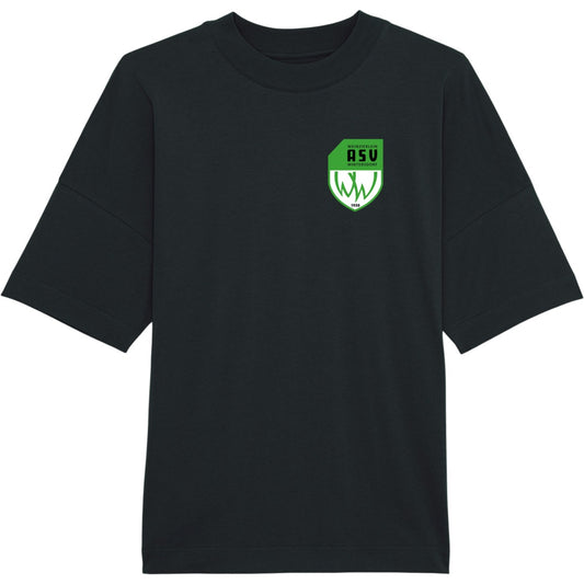BLASTER Unisex T-Shirt mit Stehkragen STTU815 – ASV-Wappen herzseitig Black Vorderseite