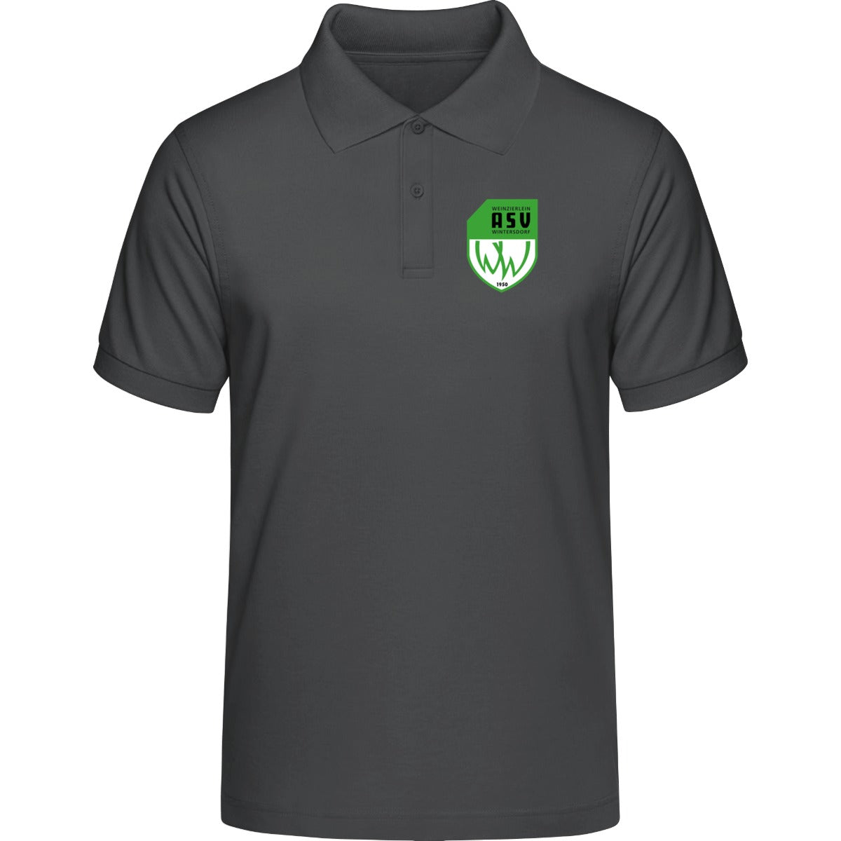 Unisex Poloshirt Prepster STPU331 – ASV-Wappen herzseitig Anthracite Vorderseite
