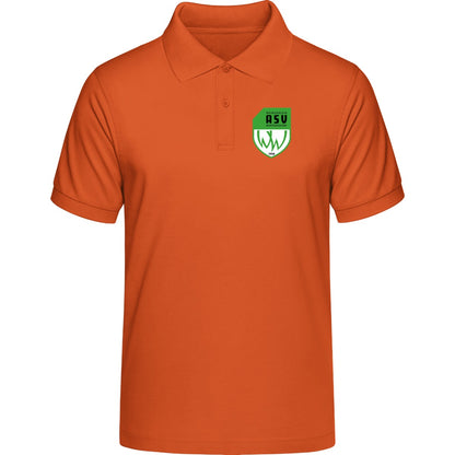 Unisex Poloshirt Prepster STPU331 – ASV-Wappen herzseitig Bright Orange Vorderseite