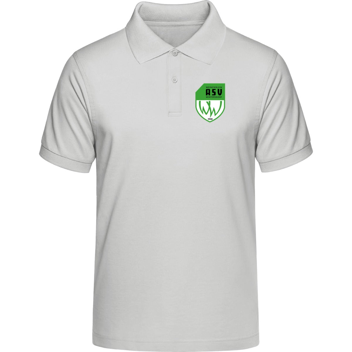Unisex Poloshirt Prepster STPU331 – ASV-Wappen herzseitig Cream Heather Grey Vorderseite