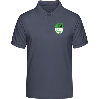 Unisex Poloshirt Prepster STPU331 – ASV-Wappen herzseitig Dark Heather Blue Vorderseite