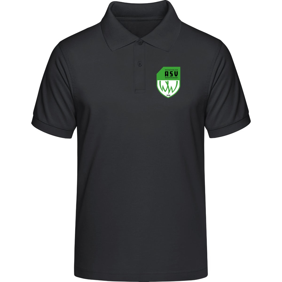 Unisex Poloshirt Prepster STPU331 – ASV-Wappen herzseitig Dark Heather Grey Vorderseite