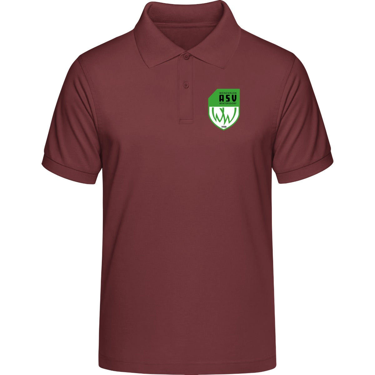Unisex Poloshirt Prepster STPU331 – ASV-Wappen herzseitig Red Earth Vorderseite