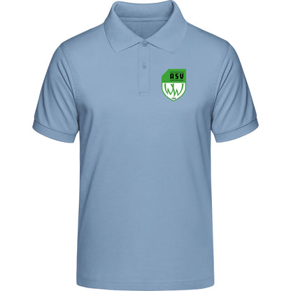 Unisex Poloshirt Prepster STPU331 – ASV-Wappen herzseitig Sky Blue Vorderseite