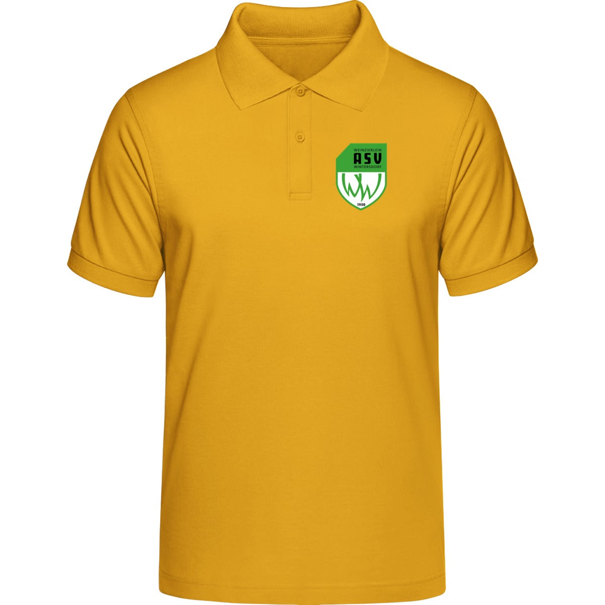 Unisex Poloshirt Prepster STPU331 – ASV-Wappen herzseitig Spectra Yellow Vorderseite