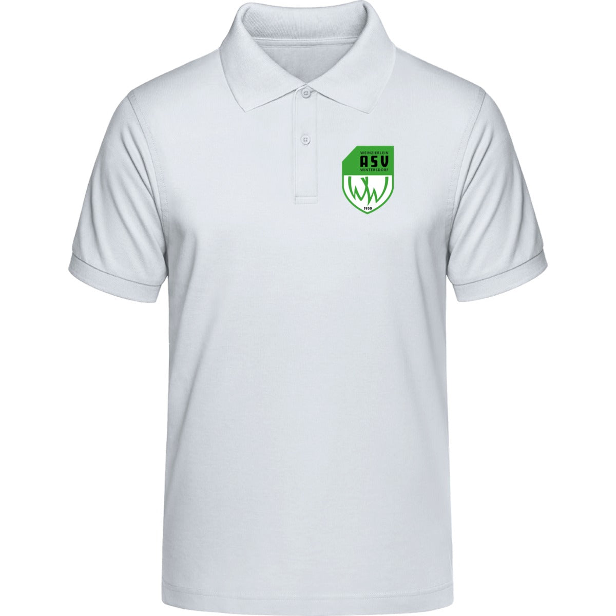 Unisex Poloshirt Prepster STPU331 – ASV-Wappen herzseitig White Vorderseite