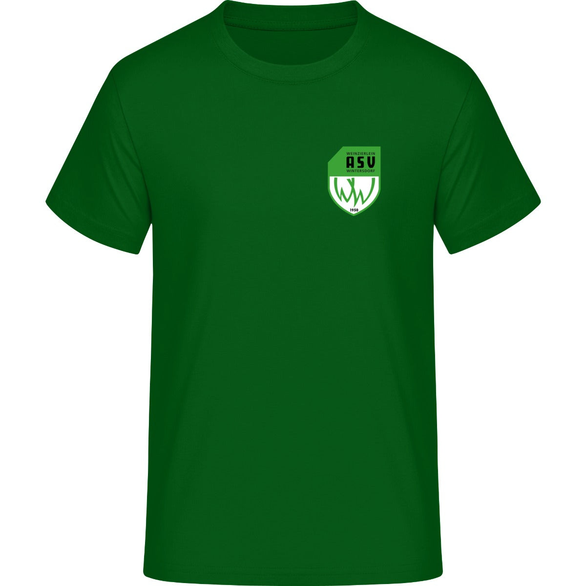 Generic Herren T-Shirt DS001 – ASV-Wappen herzseitig Dunkelgrün Vorderseite