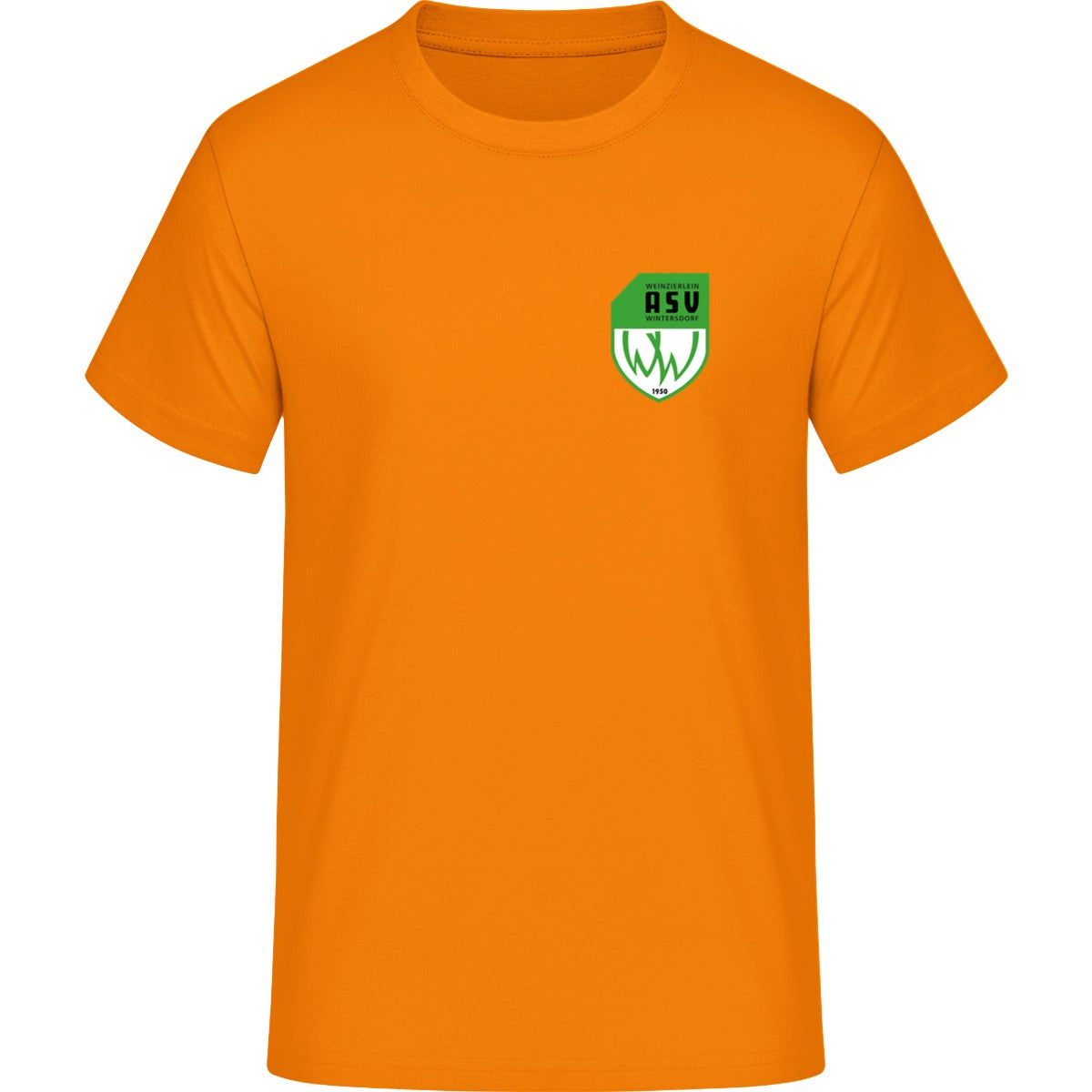 Generic Herren T-Shirt DS001 – ASV-Wappen herzseitig Orange Vorderseite
