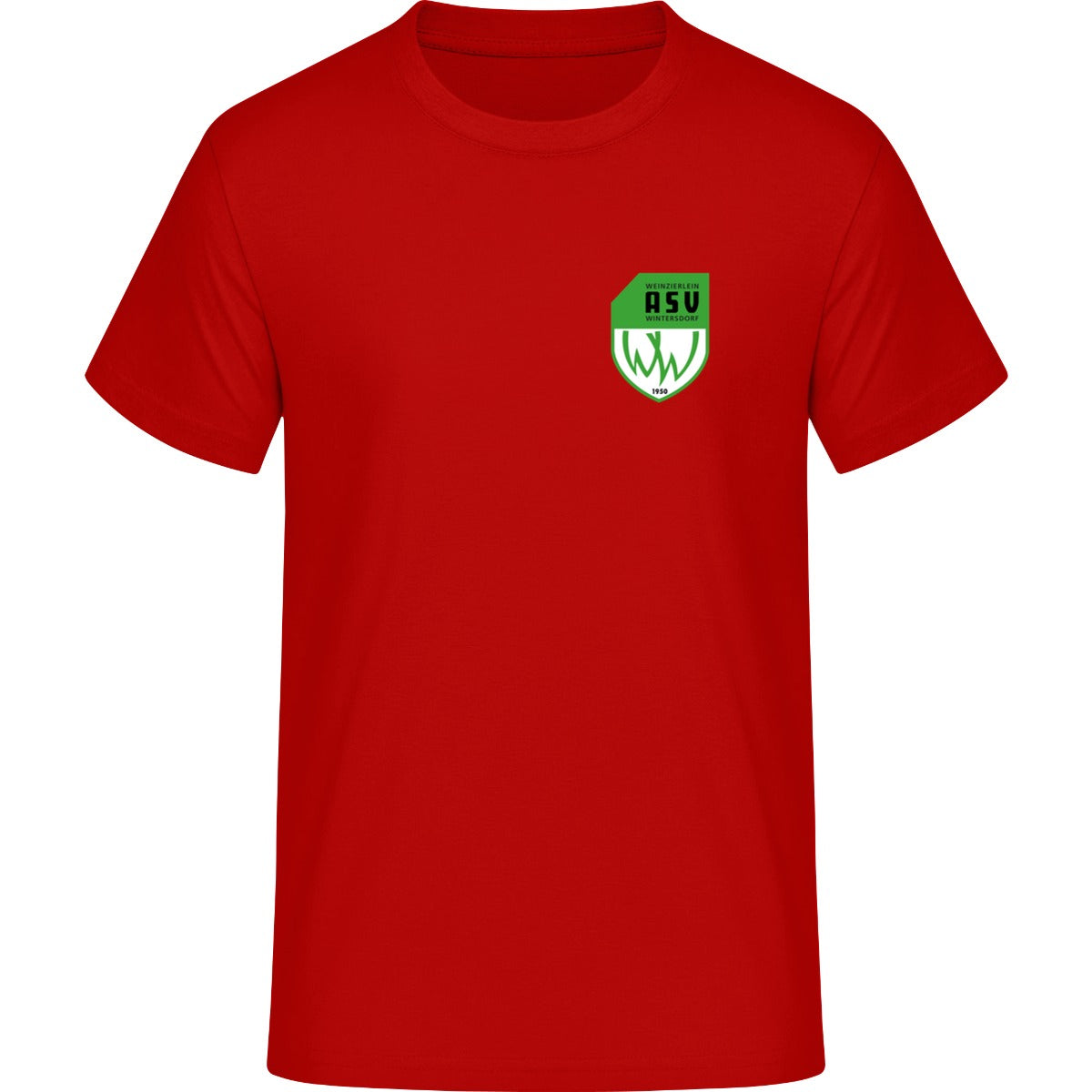 Generic Herren T-Shirt DS001 – ASV-Wappen herzseitig Rot Vorderseite