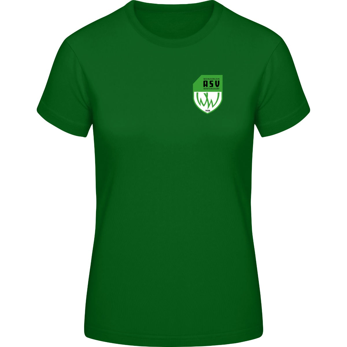 Generic Damen T-Shirt DS001W – ASV-Wappen herzseitig Dunkelgrün Vorderseite
