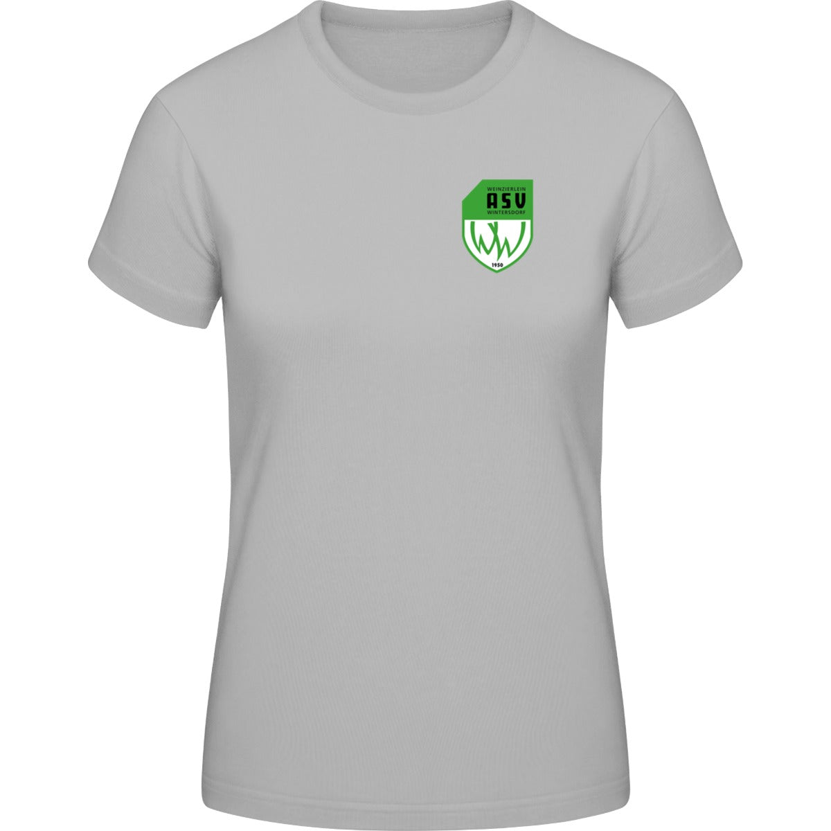 Generic Damen T-Shirt DS001W – ASV-Wappen herzseitig Grau Vorderseite