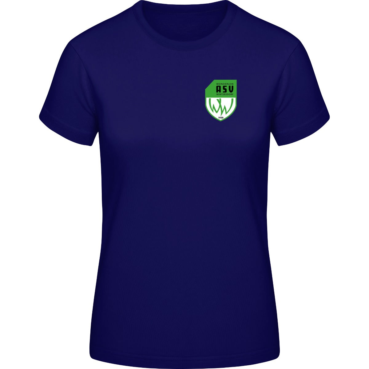 Generic Damen T-Shirt DS001W – ASV-Wappen herzseitig Navy Vorderseite