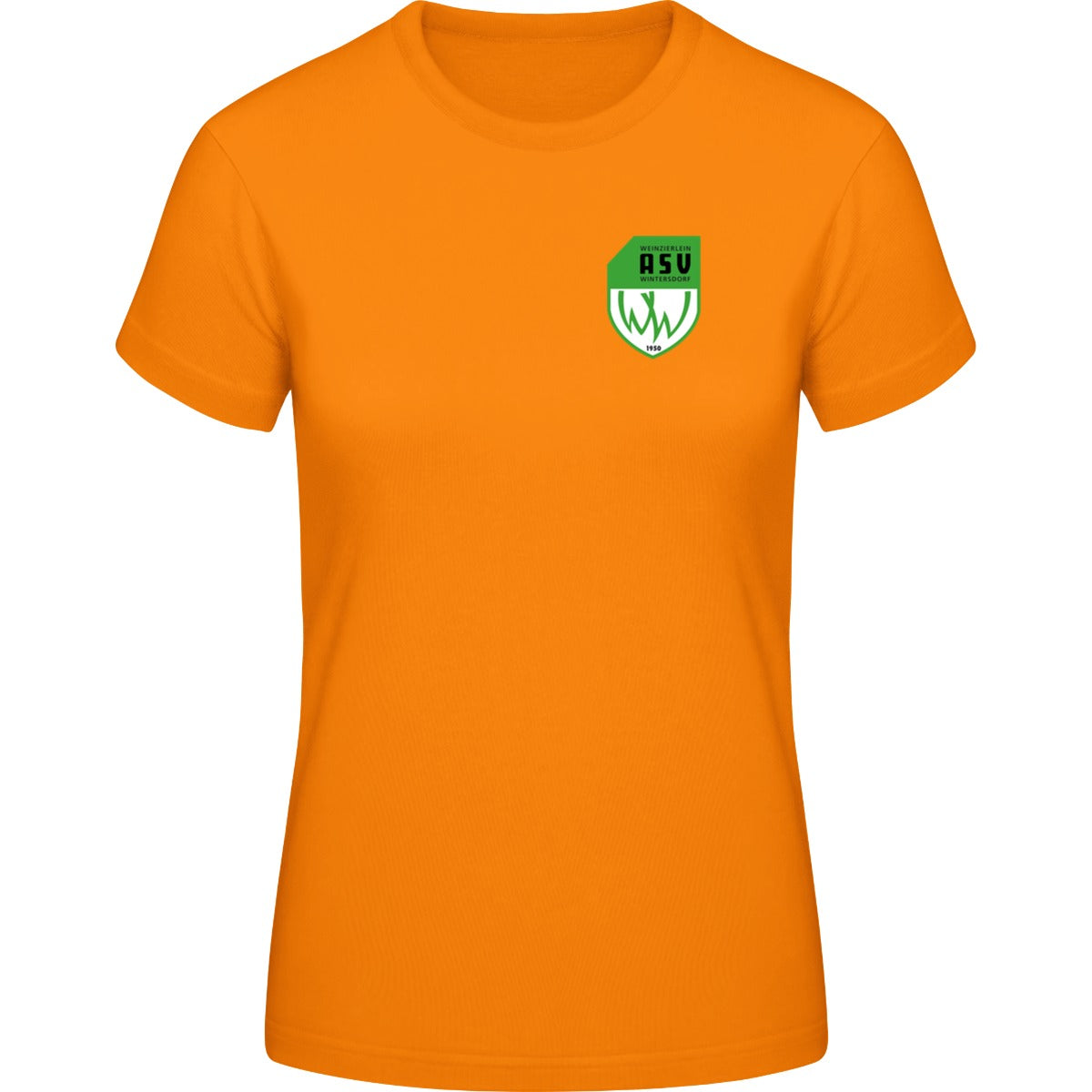 Generic Damen T-Shirt DS001W – ASV-Wappen herzseitig Orange Vorderseite