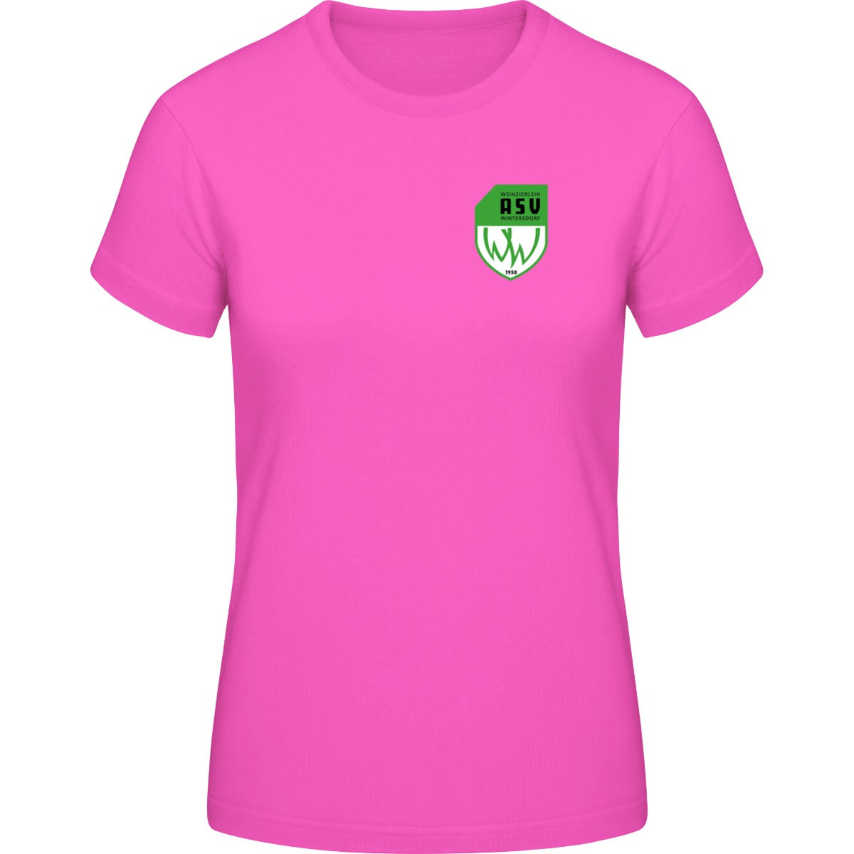 Generic Damen T-Shirt DS001W – ASV-Wappen herzseitig Pink Vorderseite