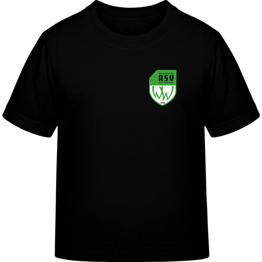 Generic Kinder T-Shirt DS001K – ASV-Wappen herzseitig Black Vorderseite
