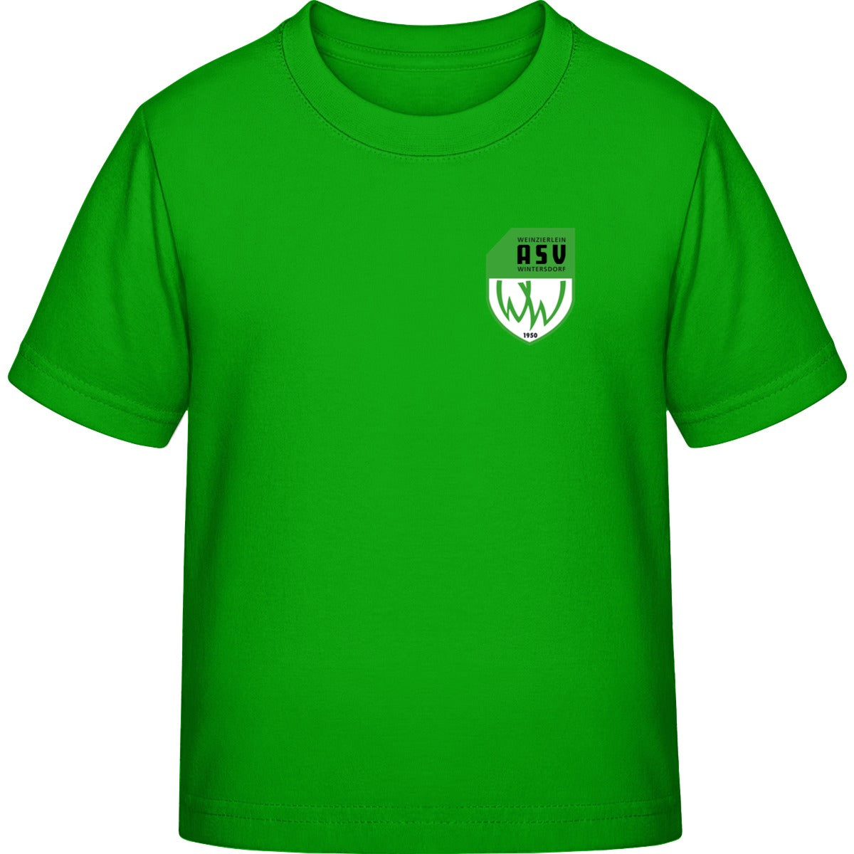 Generic Kinder T-Shirt DS001K – ASV-Wappen herzseitig Grün Vorderseite