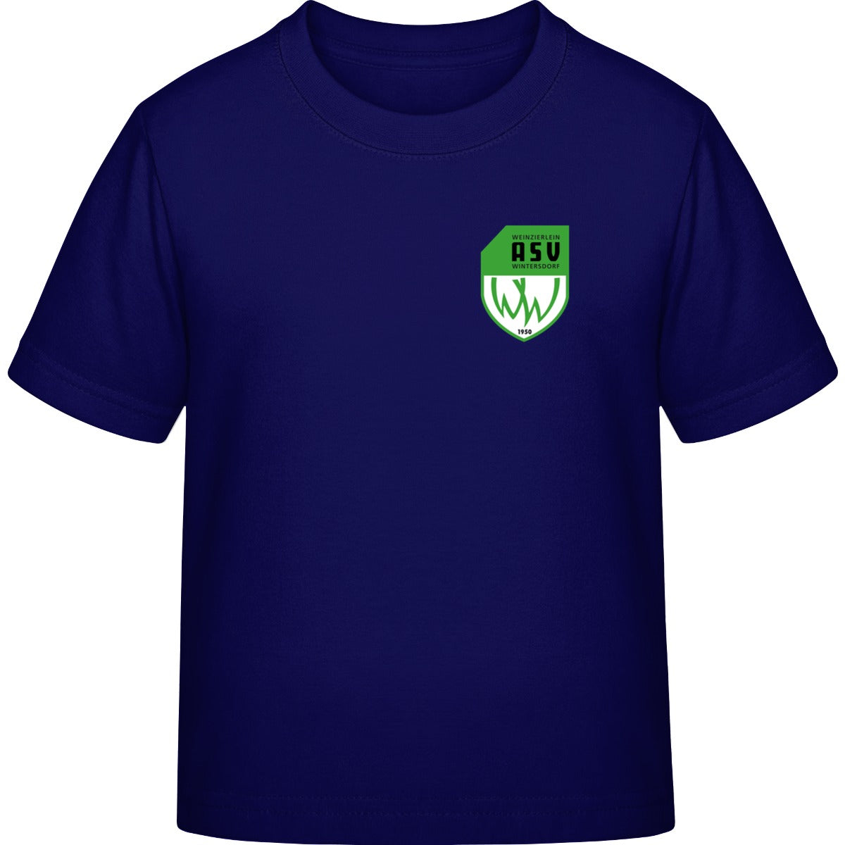Generic Kinder T-Shirt DS001K – ASV-Wappen herzseitig Navy Vorderseite