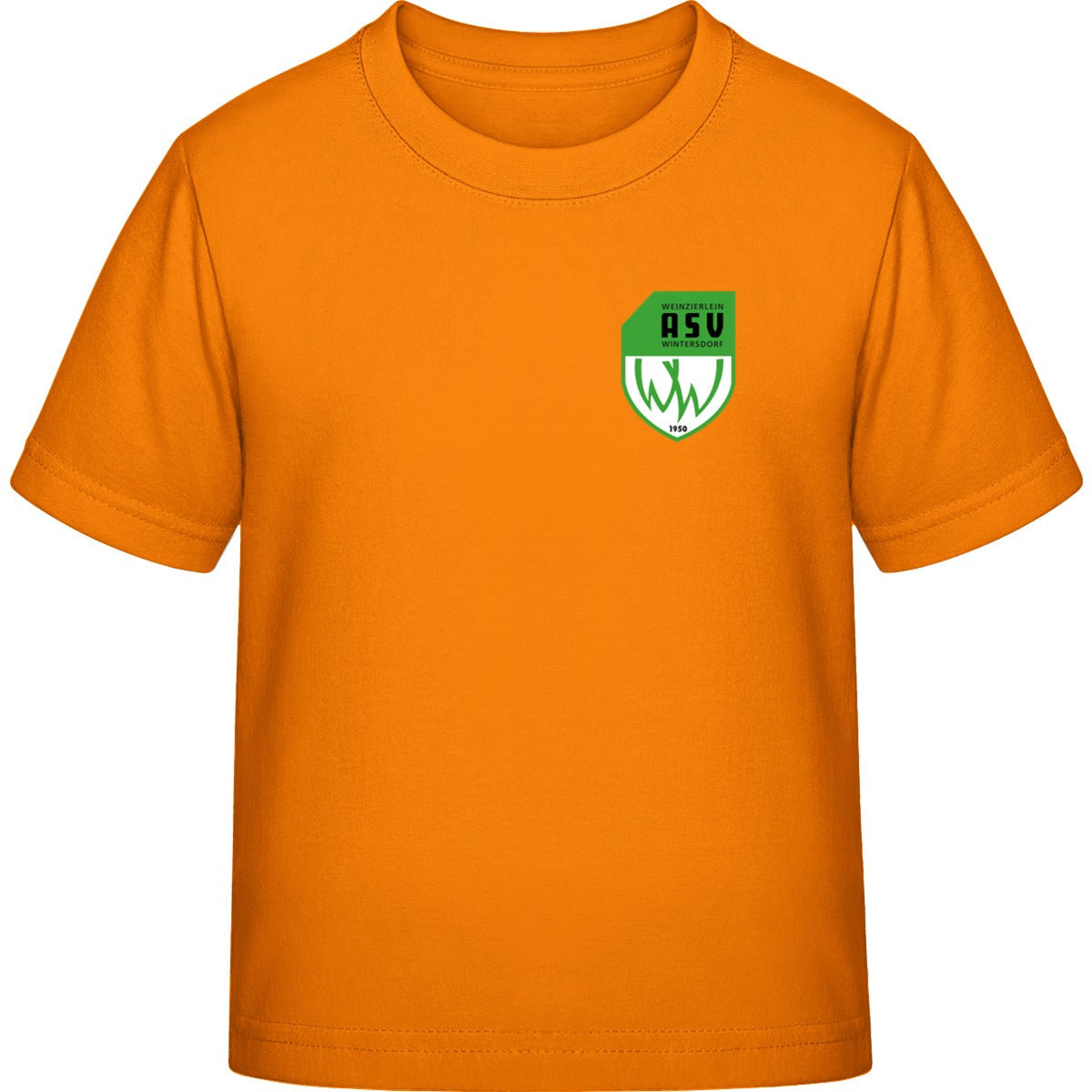 Generic Kinder T-Shirt DS001K – ASV-Wappen herzseitig Orange Vorderseite