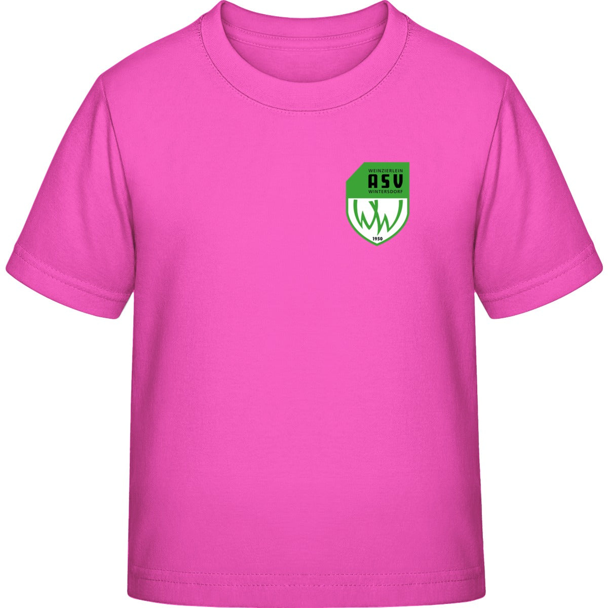 Generic Kinder T-Shirt DS001K – ASV-Wappen herzseitig Pink Vorderseite