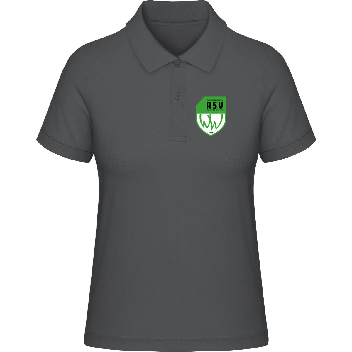 Damen Poloshirt Stella Elliser STPW333 – ASV-Wappen herzseitig Anthracite Vorderseite