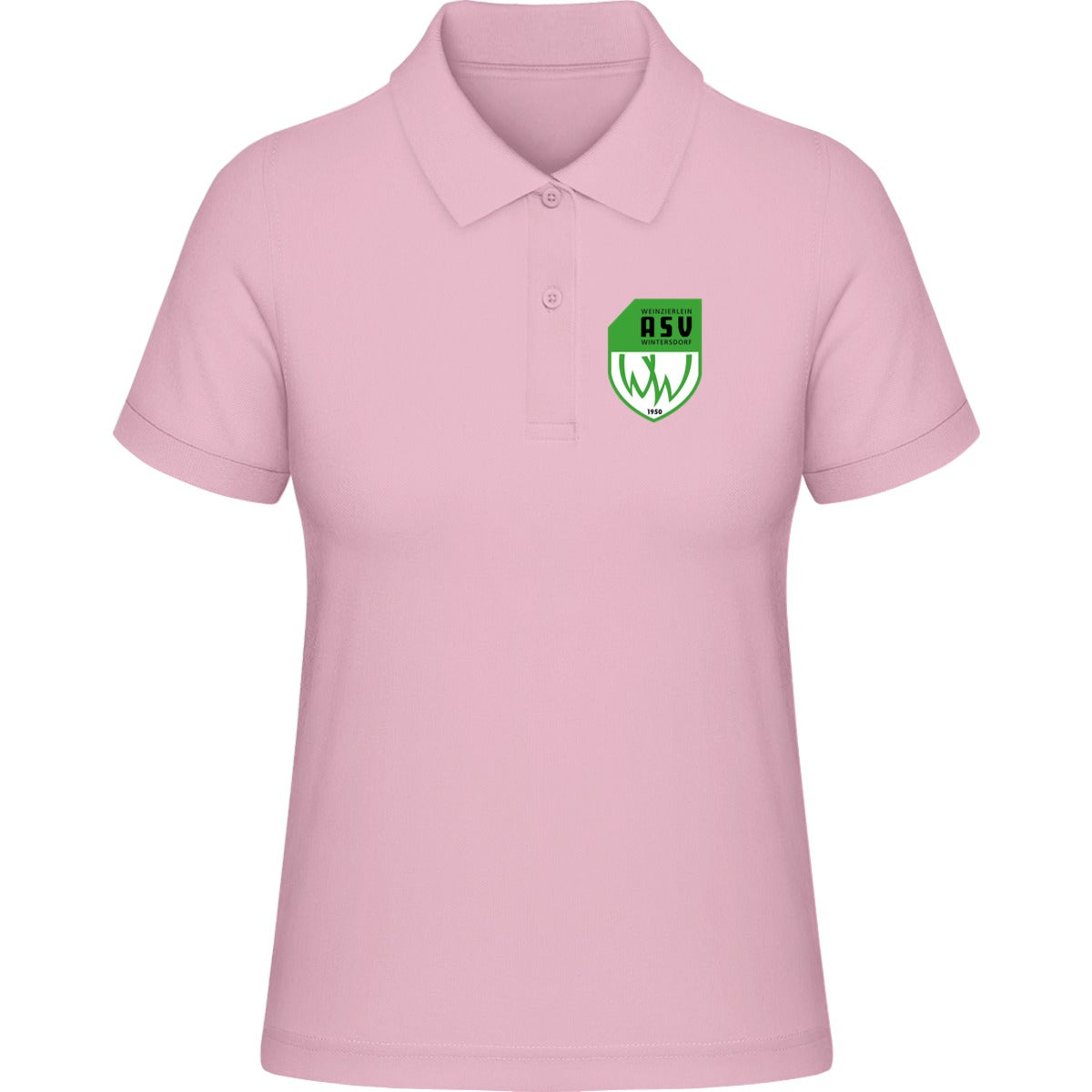 Damen Poloshirt Stella Elliser STPW333 – ASV-Wappen herzseitig Cotton Pink Vorderseite