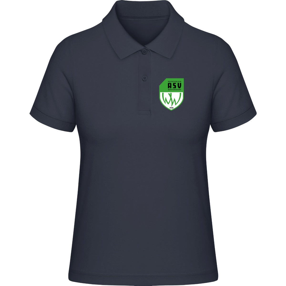 Damen Poloshirt Stella Elliser STPW333 – ASV-Wappen herzseitig French Navy Vorderseite