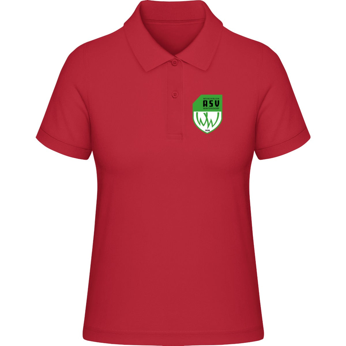 Damen Poloshirt Stella Elliser STPW333 – ASV-Wappen herzseitig Red Vorderseite