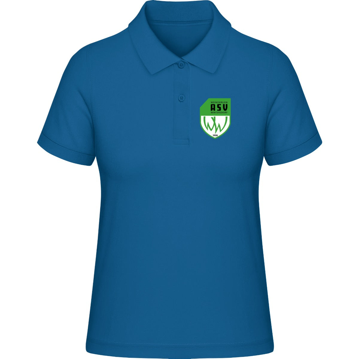 Damen Poloshirt Stella Elliser STPW333 – ASV-Wappen herzseitig Royal Blue Vorderseite