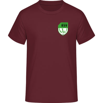 Iconic Unisex T-Shirt Creator 2.0 STTU169 – ASV-Wappen herzseitig Burgundy Vorderseite