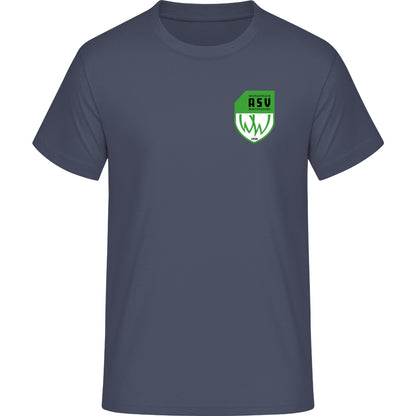 Iconic Unisex T-Shirt Creator 2.0 STTU169 – ASV-Wappen herzseitig Dark Heather Blue Vorderseite