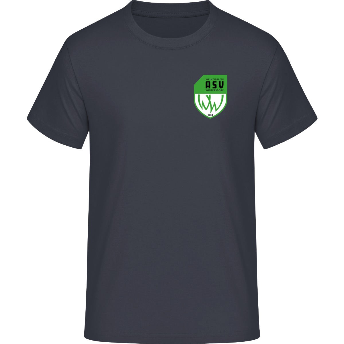 Iconic Unisex T-Shirt Creator 2.0 STTU169 – ASV-Wappen herzseitig India Ink Grey Vorderseite