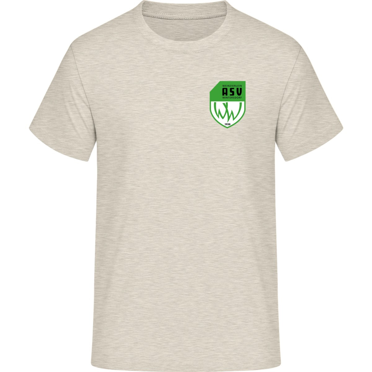 Iconic Unisex T-Shirt Creator 2.0 STTU169 – ASV-Wappen herzseitig Natural Raw Vorderseite