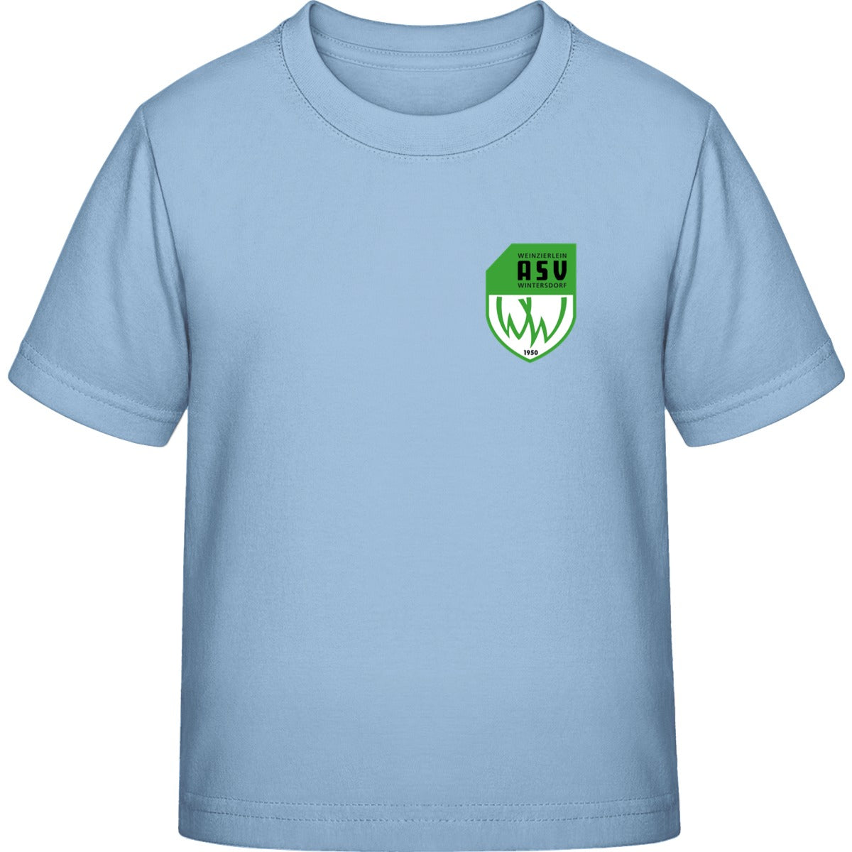 Iconic Kinder T-Shirt Mini Creator 2.0 STTK184 – ASV-Wappen herzseitig Blue Soul Vorderseite