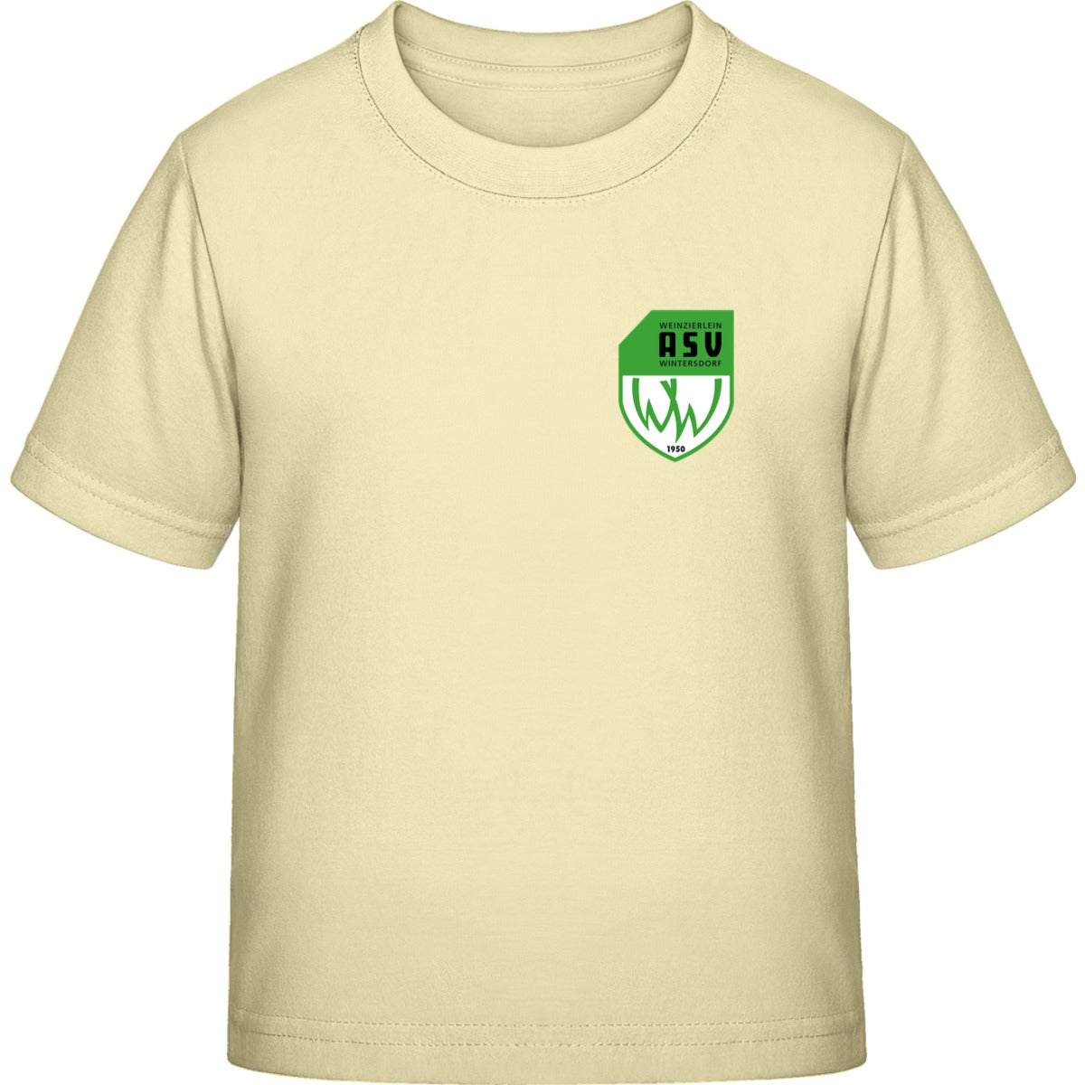 Iconic Kinder T-Shirt Mini Creator 2.0 STTK184 – ASV-Wappen herzseitig Butter Vorderseite