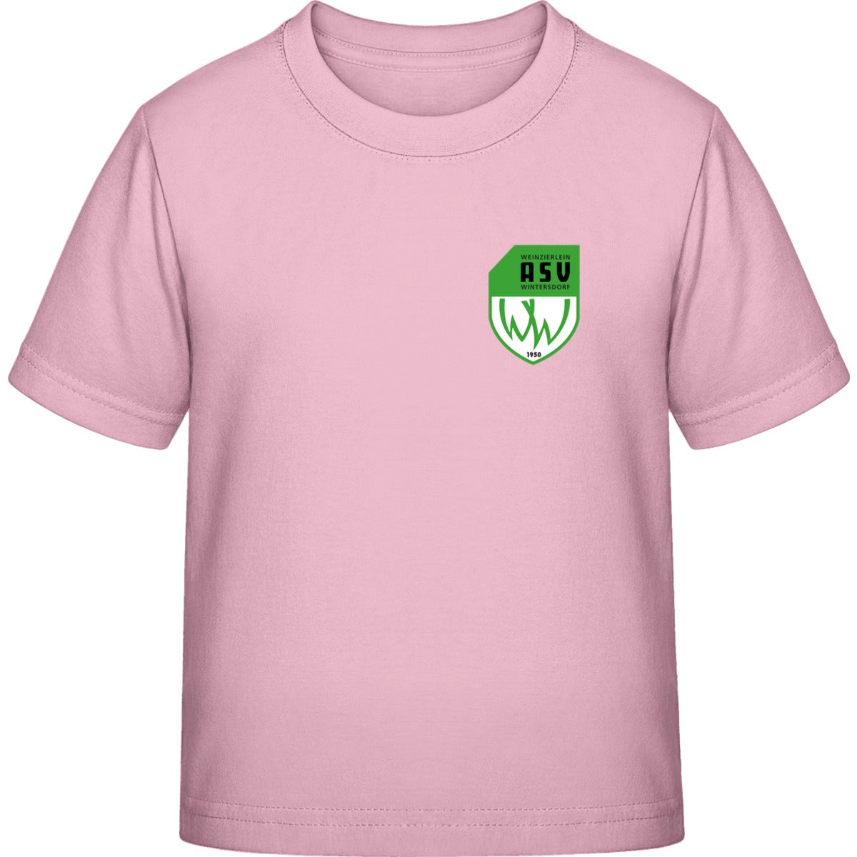 Iconic Kinder T-Shirt Mini Creator 2.0 STTK184 – ASV-Wappen herzseitig Cotton Pink Vorderseite