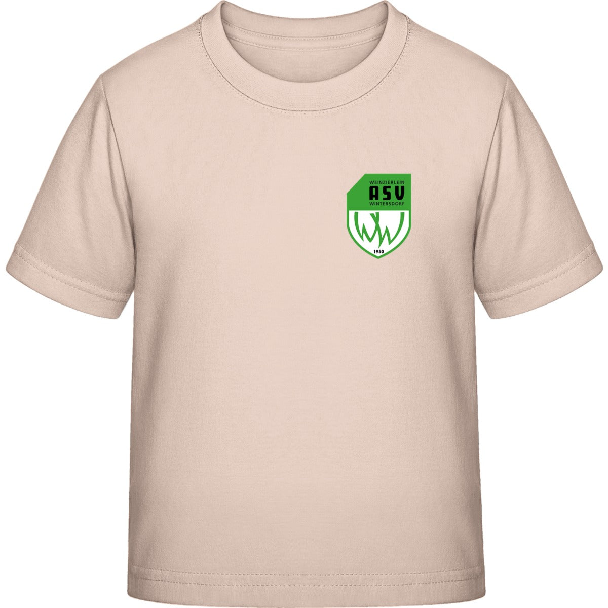 Iconic Kinder T-Shirt Mini Creator 2.0 STTK184 – ASV-Wappen herzseitig Eco-Heather Vorderseite
