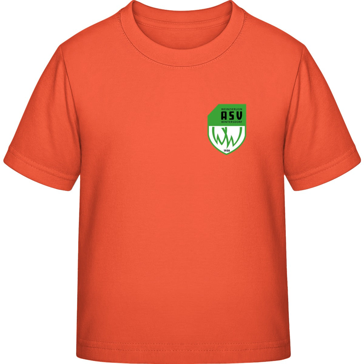 Iconic Kinder T-Shirt Mini Creator 2.0 STTK184 – ASV-Wappen herzseitig Fiesta Vorderseite