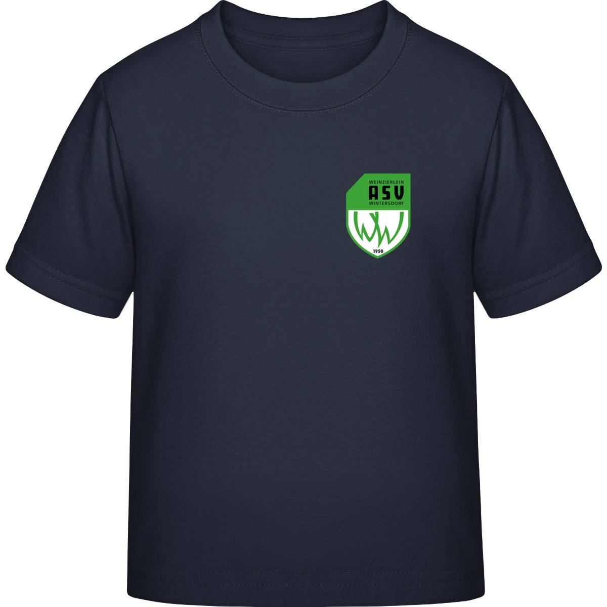 Iconic Kinder T-Shirt Mini Creator 2.0 STTK184 – ASV-Wappen herzseitig French Navy Vorderseite