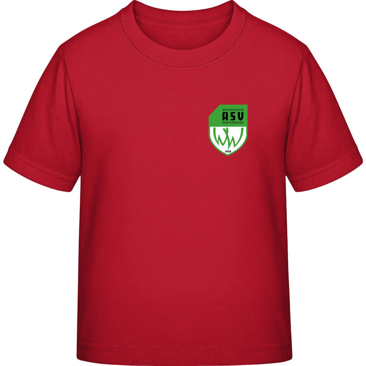 Iconic Kinder T-Shirt Mini Creator 2.0 STTK184 – ASV-Wappen herzseitig Red Vorderseite