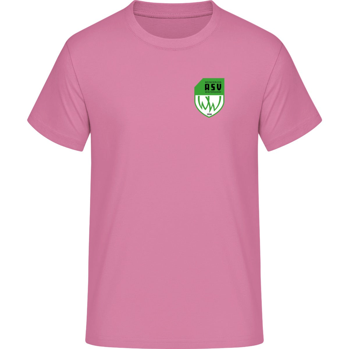 Schweres Unisex T-Shirt Sparker 2.0 STTU171 – ASV-Wappen herzseitig Bubble Pink Vorderseite