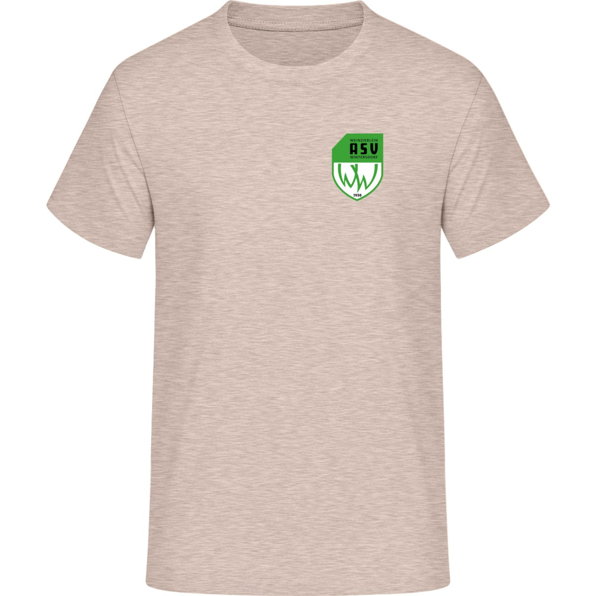 Schweres Unisex T-Shirt Sparker 2.0 STTU171 – ASV-Wappen herzseitig Eco-Heather Vorderseite