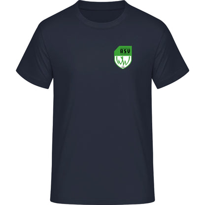 Schweres Unisex T-Shirt Sparker 2.0 STTU171 – ASV-Wappen herzseitig French Navy Vorderseite
