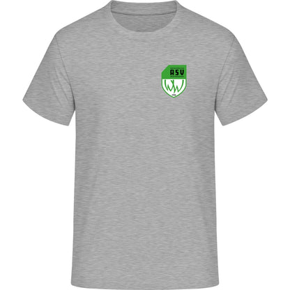 Schweres Unisex T-Shirt Sparker 2.0 STTU171 – ASV-Wappen herzseitig Heather Grey Vorderseite