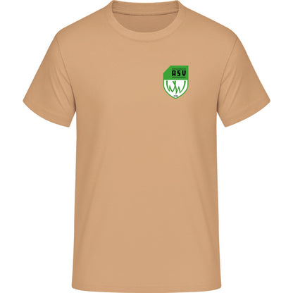 Schweres Unisex T-Shirt Sparker 2.0 STTU171 – ASV-Wappen herzseitig Latte Vorderseite
