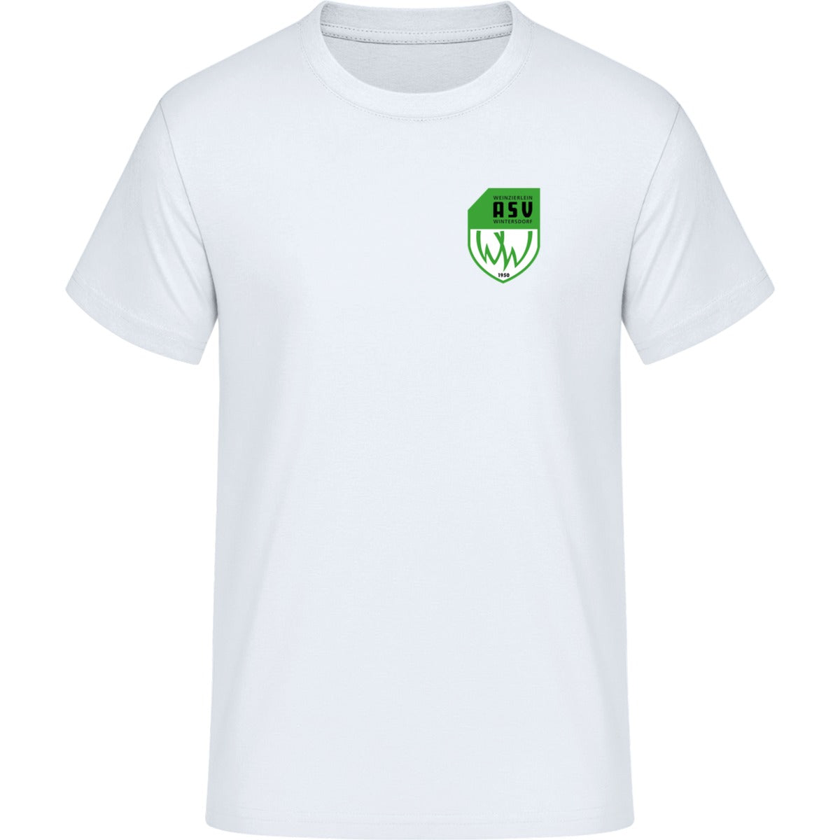 Schweres Unisex T-Shirt Sparker 2.0 STTU171 – ASV-Wappen herzseitig White Vorderseite